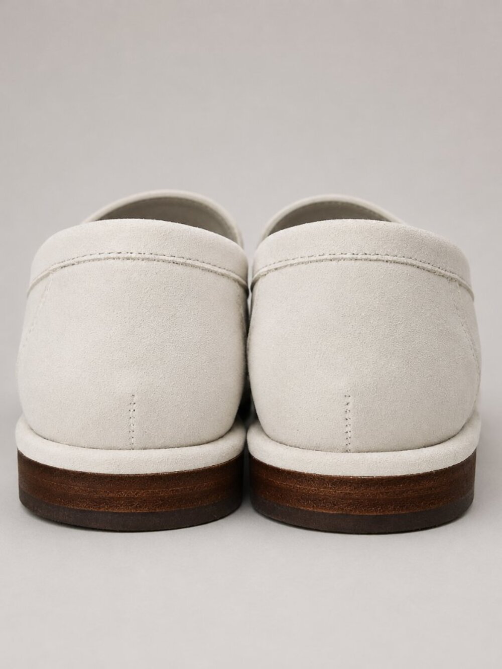J. McLaughlin Women's Concetta suede Penny loafers in Ivory Sz. 7.5 - Picture 5 of 10